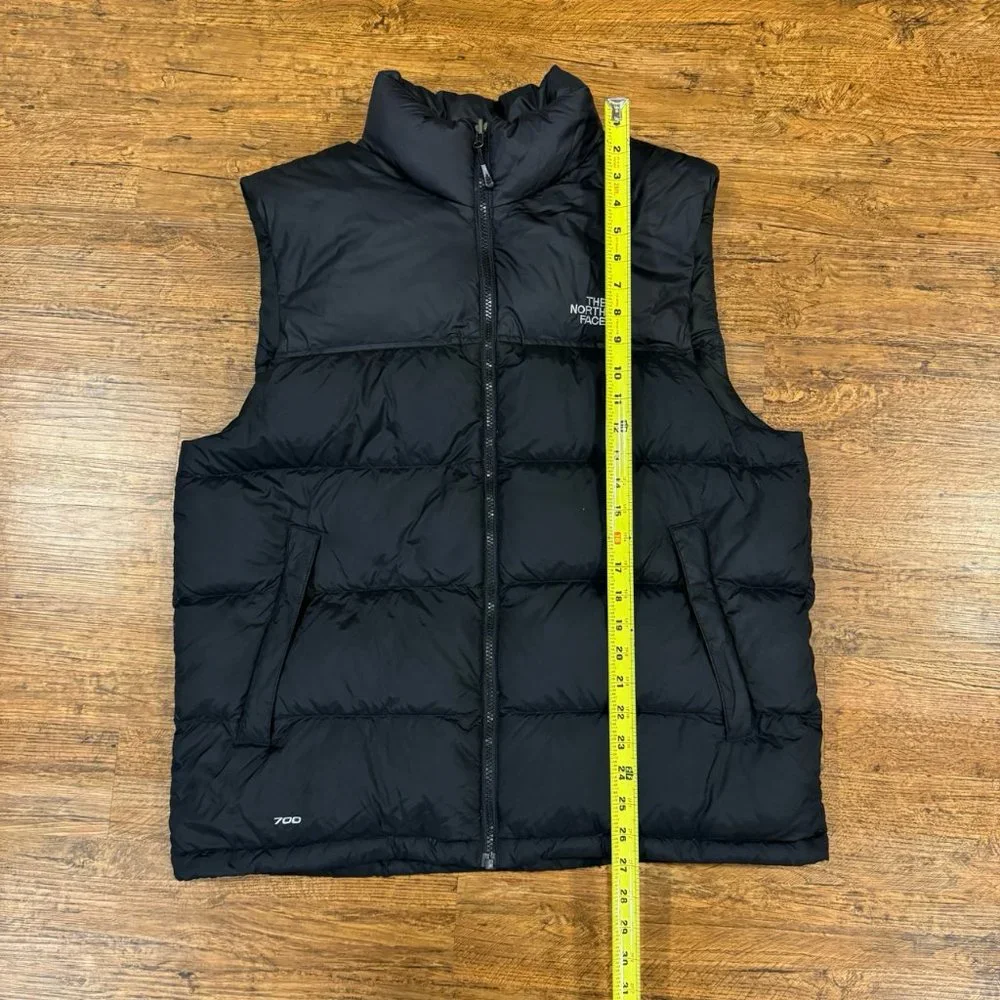 The‎ North Face Nuptse Black Goose Down Full Zip 700 Puffer Jacket Vest Men's L